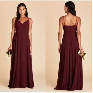 Birdy Grey Kaia Bridesmaid Dress Chiffon Gown XL Cabernet Maroon Burgundy